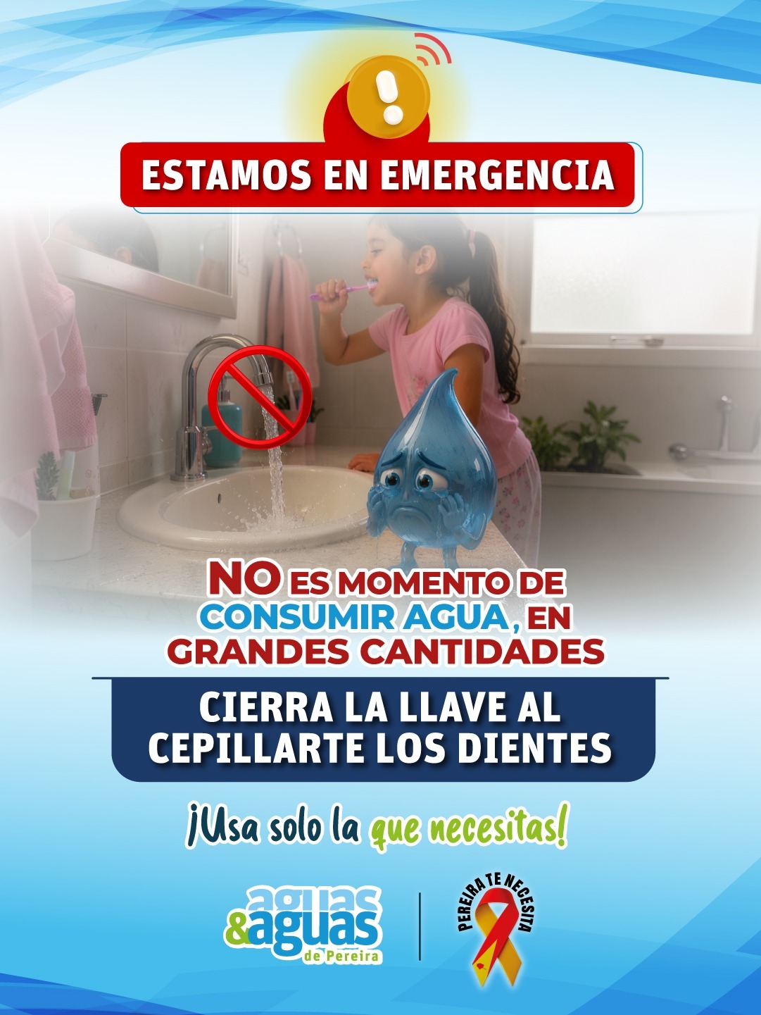 Cierra la llave al cepillarte los dientes